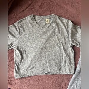 Pink Gray Cropped T-Shirt